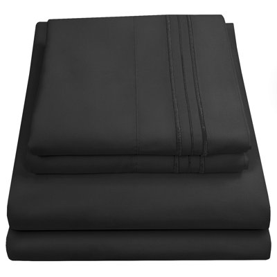 Luxurious Classic Soft Solid 1800 Series Microfiber Sheet Set, Various Colors and Sizes