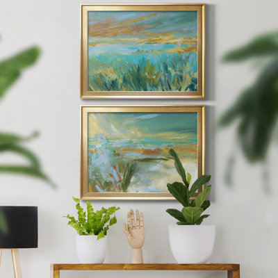 «Grassy Beach», reproduction d'art sur papier encadré