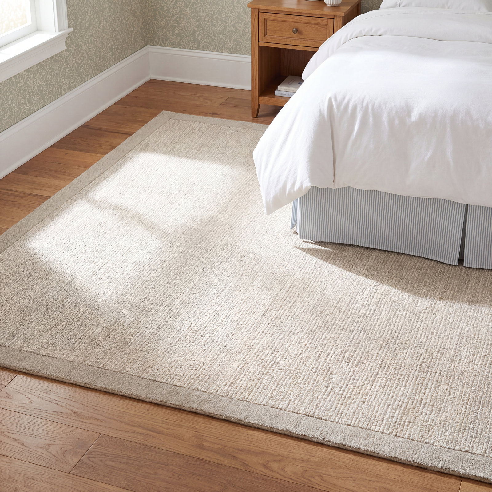 Henley Ivory / Silver Area Rug, Rectangle 7'9" x 9'9"