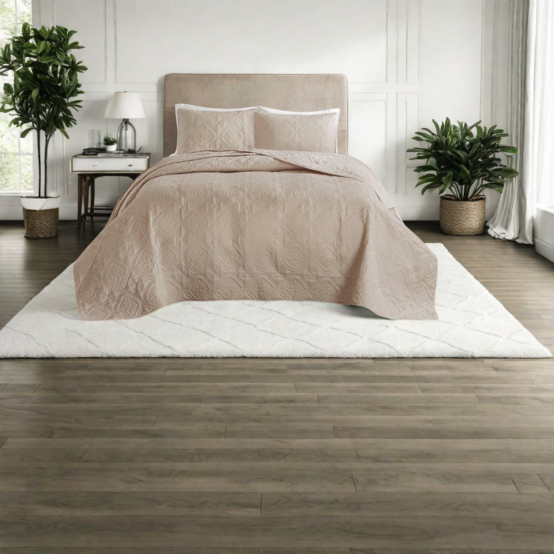 Ensembles de literie réversible, microfibre douce, conception à médaillon kaki pour le confort de la maison