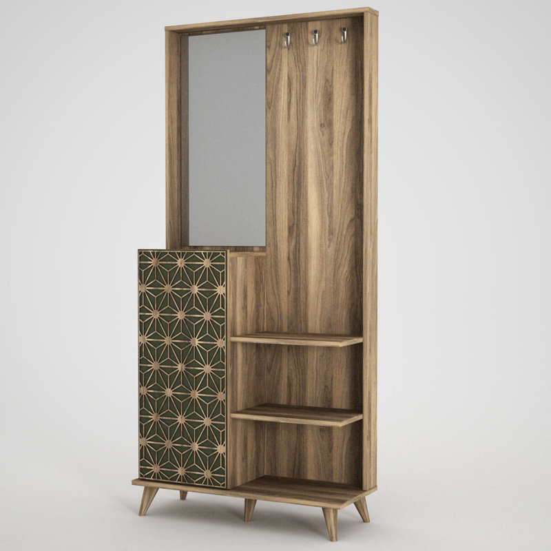 Hartranft Hall Tree 89cm Wide with Shoe Storage