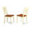 Black and Cherry Finish Solid Wood Top - Round Dining Room Set-2042243994