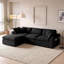 Ensemble de canapé modulaire en nuage compressé Chenille, canapé modulaire 3 pièces avec coin + milieu + chaise, aucun assemblage requis-582743760