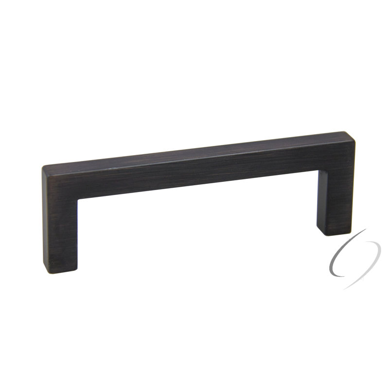 Poignée barre Modern Square 6 3/10 "Center to Center, 6 3/10", Bronze huilé