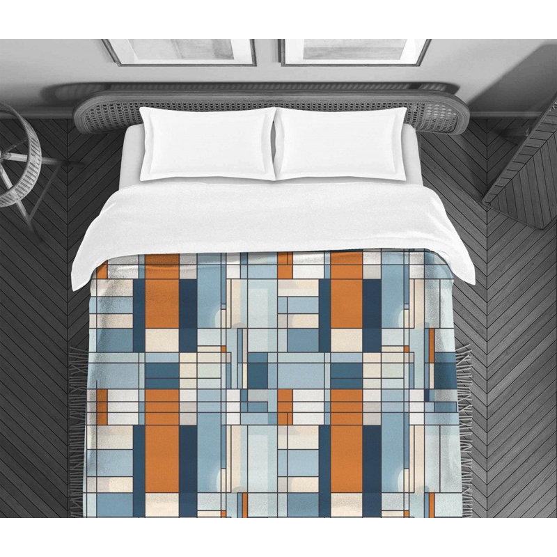 Gwenevieve Mondrian Geometric Polyester Geometric Shapes Comforter, Twin