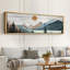 «Western Wood Effect Landscape Tranquil Wood Effect Mountain Sunset», reproduction sur toile-98041960-111176096