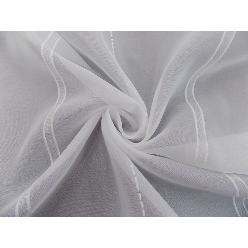 Canadice Semi Sheer Curtain Single Panel, 300 W x 175 D cm, White