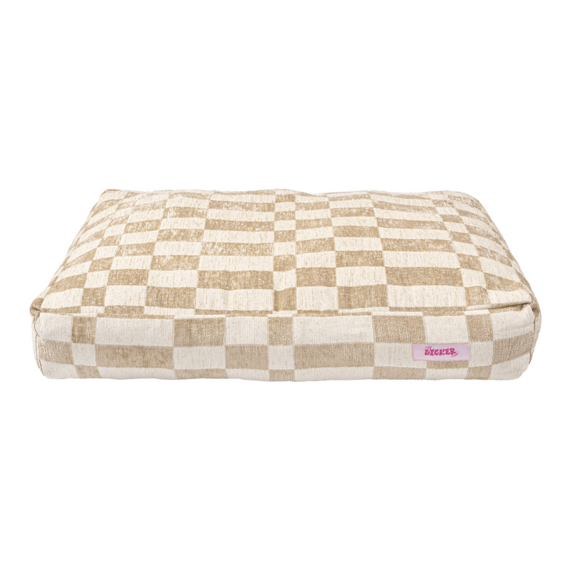 Medium Beige and Cream Polyester Bolster Pet Bed