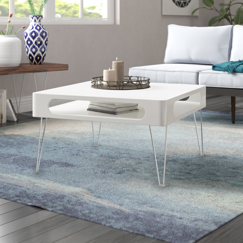 Table basse à tréteaux avec rangement Sidrah
