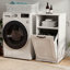 Armoire à linge avec sacs à doublure amovibles, rangement compact et compact pour une gestion efficace du linge