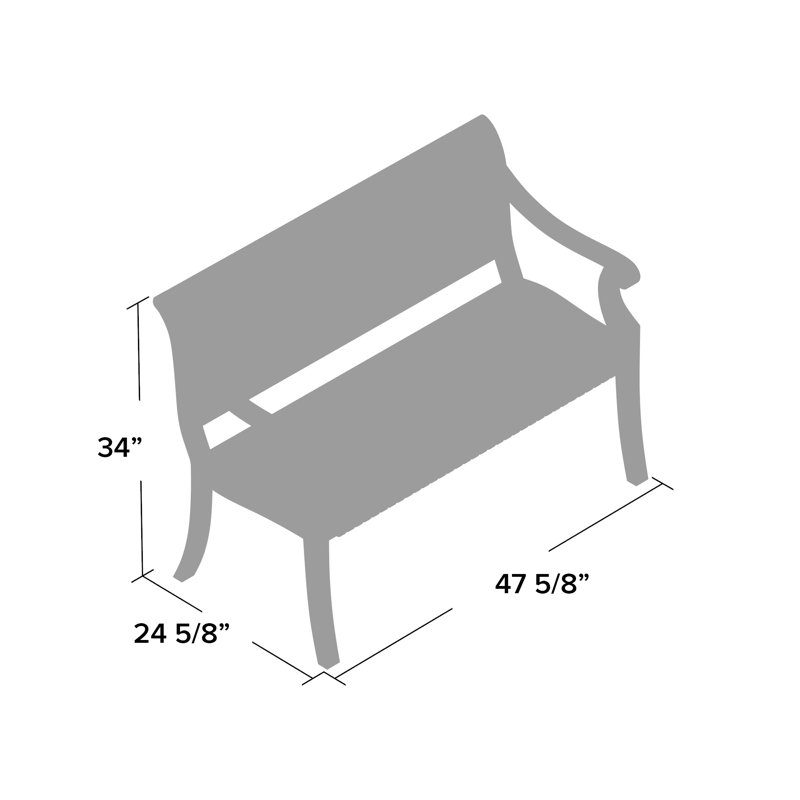 Palm Teak Garden Bench