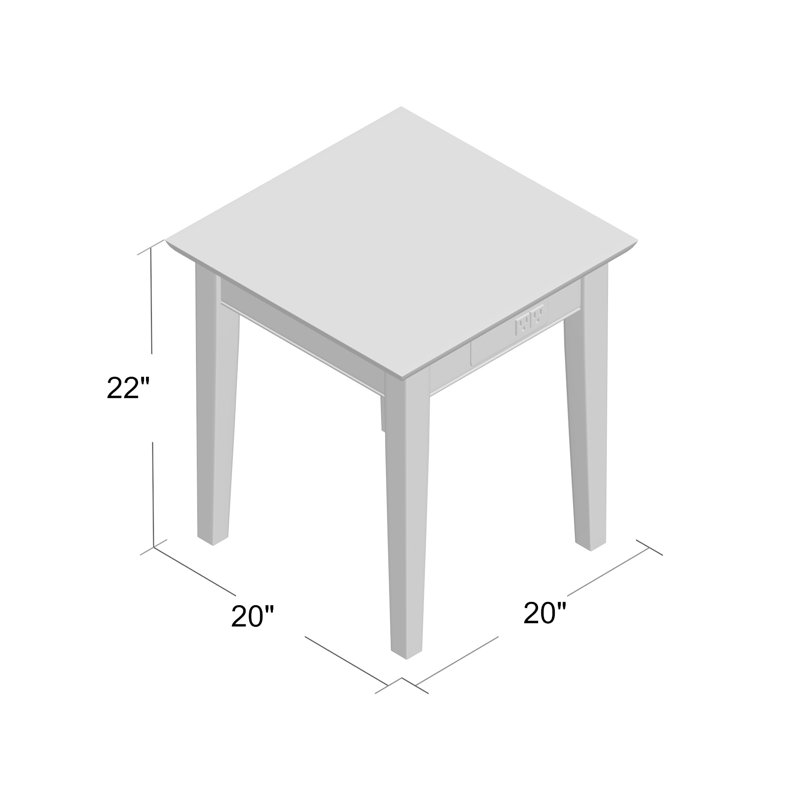 Table de bout Ithaca, Noyer