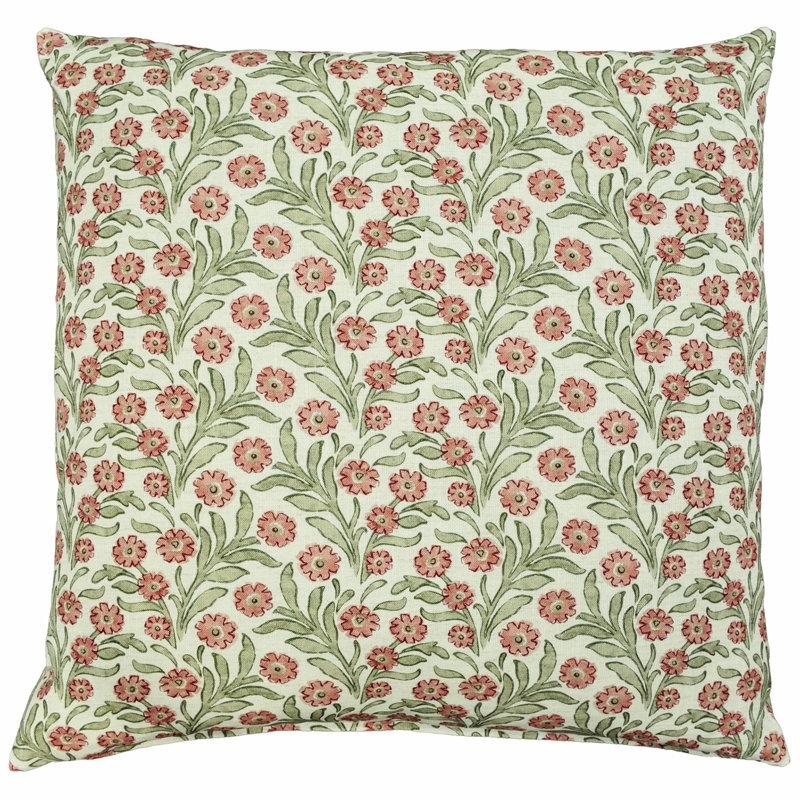 Calluna Floral Square Throw Pillow, Pink