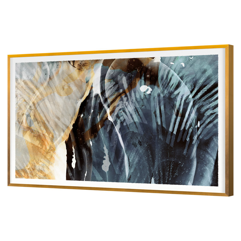 Aquatic Impressions I Print by THE Studio, Gold Single Picture Framed, 27'' H x 41'' W
