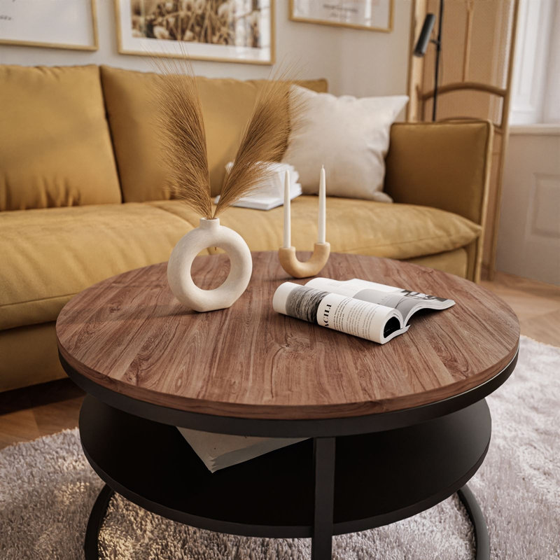 Guarascio Coffee Table with Storage, Black, Stirling