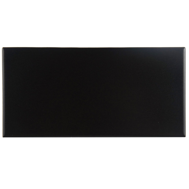 Projectos 4" x 8" Ceramic Subway Wall & Floor Tile, Black