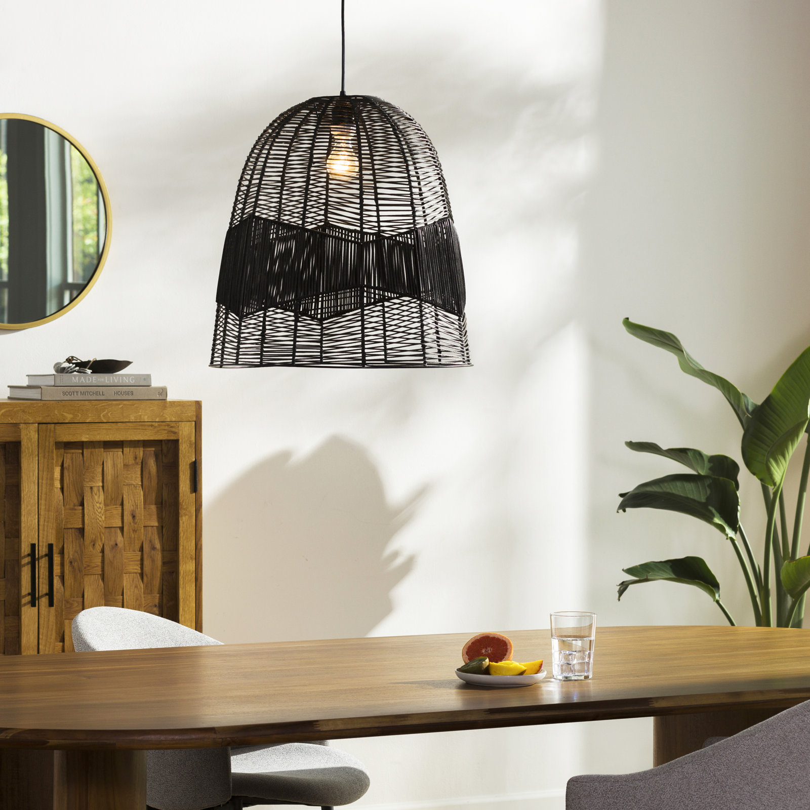Mel Single Light Pendant, 21" H x 20" W x 20" D