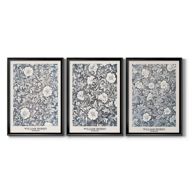 Série sur toile encadrée personnalisée - 3 pièces, H 21 po x l 30 po, Noir