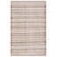 Tapis rayé en laine / coton touffeté à la main Ardme ivoire / brun clair-133099414