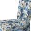 Coastal Blues White Flowers Blooms - Chaise d'appoint rembourrée de style campagnard, chaise d'appoint rustique à motif floral