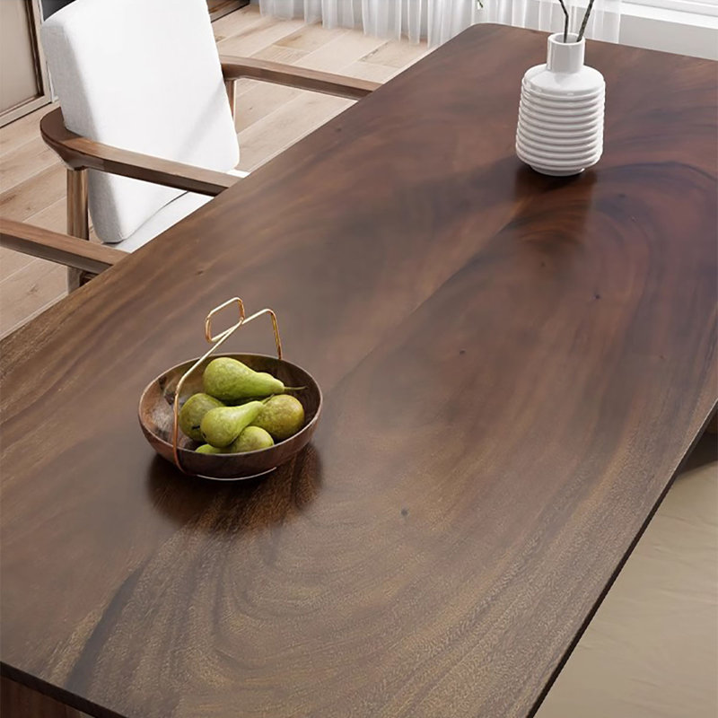 Table de salle à manger moderne en bois massif, H 29,5 po x L 78,7 po x l 31,5 po