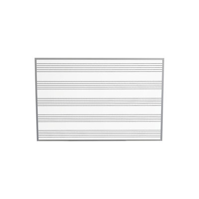 AmTab - MP4896-2-EC - Magnetic Porcelain Enameled Steel Surface Music Staff Markerboard with Aluminum Frame - 48"W x 96"L
