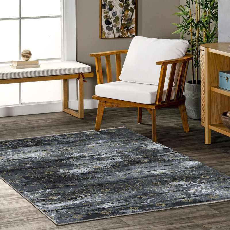 Tapis Zyir avec envers antidérapant, Rectangle 4 pi x 5 pi 11 po