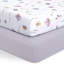 Collection Evolur Be Wild (ensemble de draps 2 pièces), mauve pâle et imprimé de fleurs