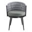Chaises de salle à manger d'extérieur confortables et ergonomiques, structure en métal avec corde grise et coussins épais, idéales pour les moments de détente sur la terrasse - Structure des chaises, longues séances