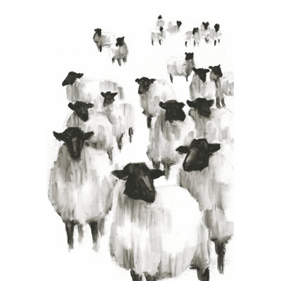«Counting Sheep I» par Ethan Harper - peinture sur toile tendue