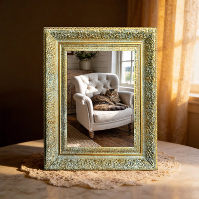 5" x 7" Antique Gold 3 PCS Pet Picture Frame for Shelf Decor
