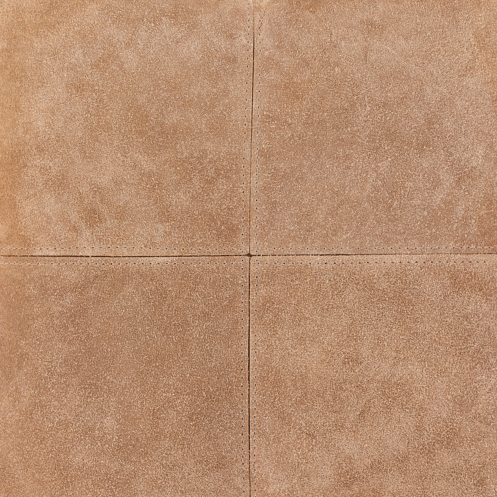 Barina Leather/Suede Pillow Cover, Camel, Down
