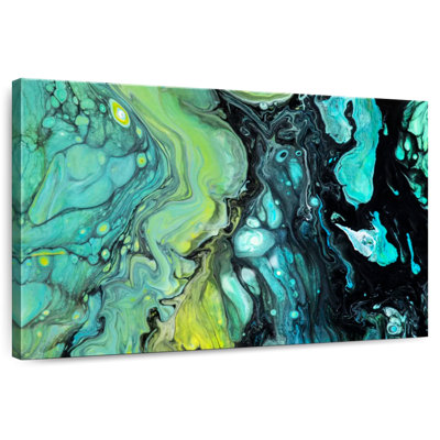 Avery abstrait noir et vert