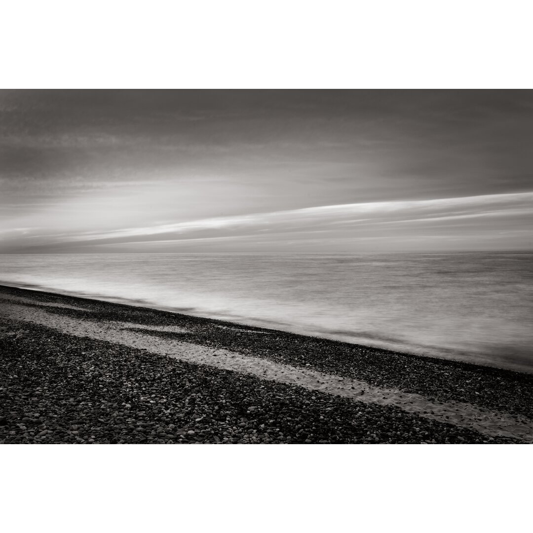 Leinwandbild Lake Superior Beach III BW von Alan Majchrowicz