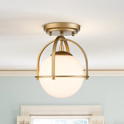 1 - Light Globe Semi Flush Mount