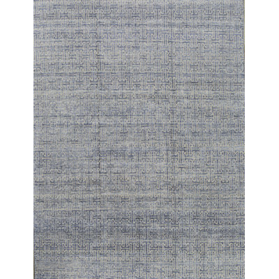 Hand-Knotted High-Quality Blue and Beige Area Rug