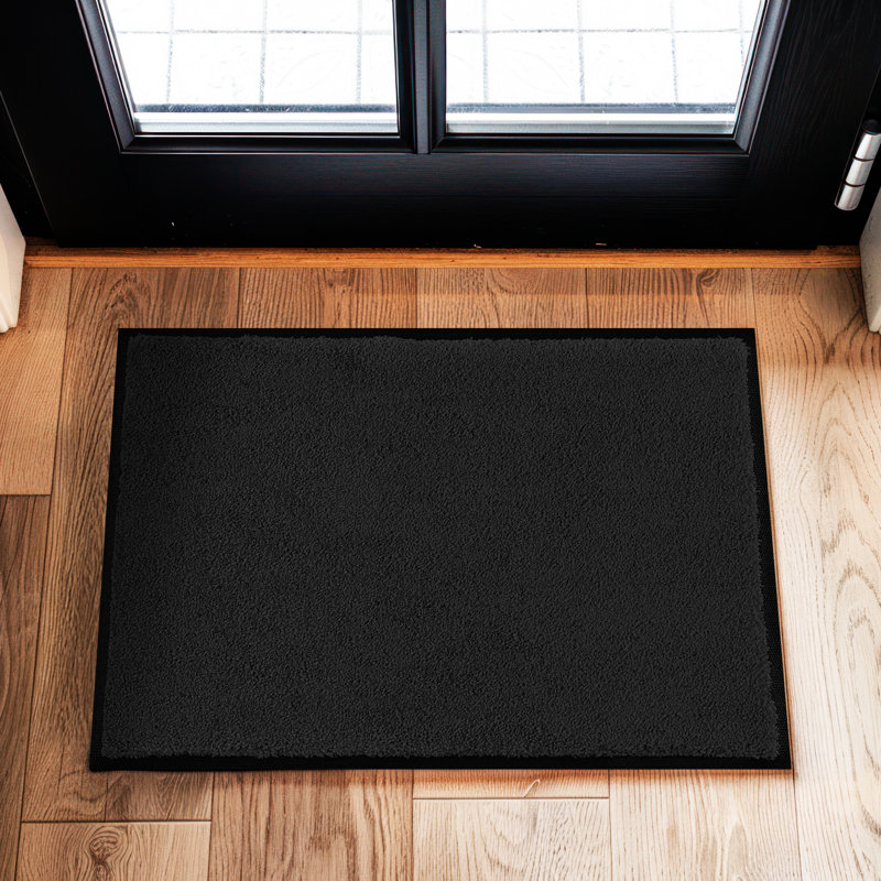 Latitude Run Topanga Washable Floor Mat, Raven, 20" W x 30" L