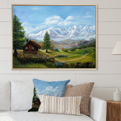 Paysage de chalet maison de campagne
