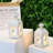2 Piece Tabletop Metal Candle Lantern Set