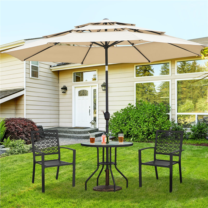Bridwell Metal Outdoor Balcony Table , 70cm cm W 70cm cm D