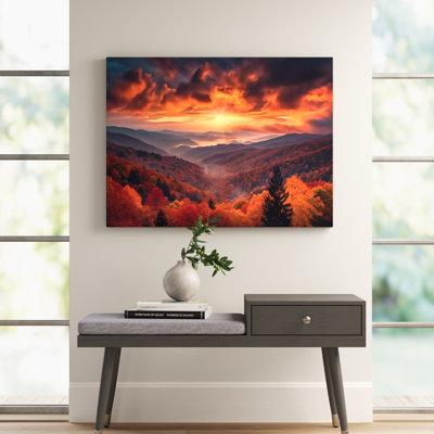 Impression sur toile Tennessee Great Smoky Mountains Sunset I