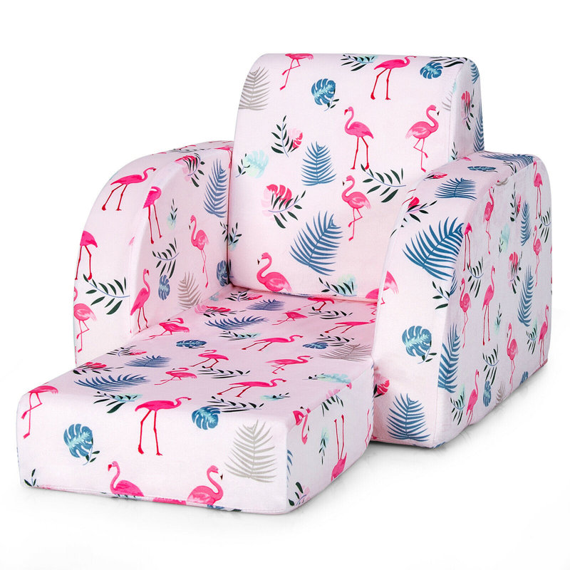 Sigourney Kids 7'' Recliner Chair and Ottoman