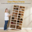 Range-chaussures pliable avec porte-chaussures, grande armoire à chaussures pliante en plastique, range-chaussures facile à assembler pour le vestibule (9 niveaux, 2 groupes, 36 paires)