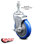 Poly Wheel Swivel 5/8 Inch Threaded Stem Caster Set with Brake