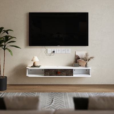 Nieva Unfinished Floating TV Stand for TVs up to 24"