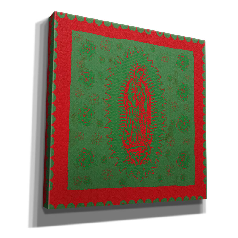 «Green Mary» par Marta Wiley, art mural sur toile, H 26 po x l 26 po x P 1,5 po