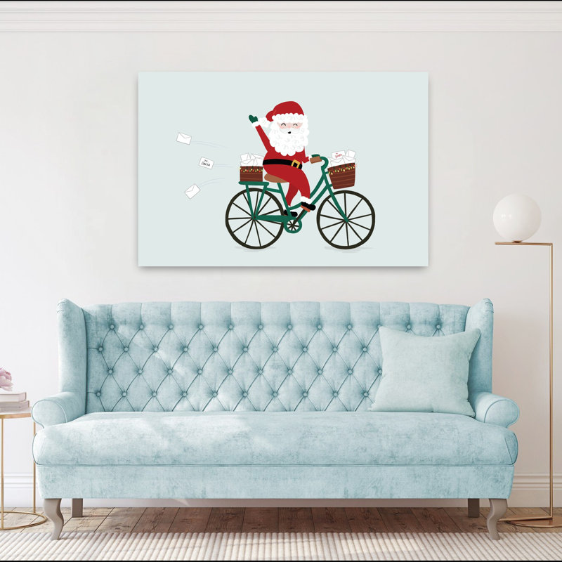 Père Noël fantaisiste, art contemporain, H 40 po x l 60 po