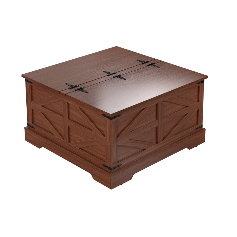 Table basse rustique en bois, Brun