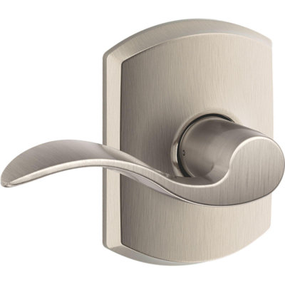Accent Lever with Greenwich Trim Hall and Closet Lock