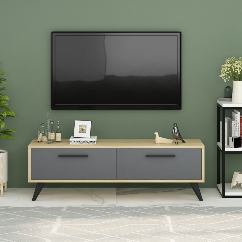 Coucy TV Stand for TVs up to 48", Sapphire/Anthracite